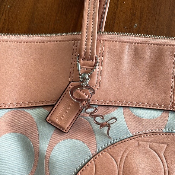 Coach Peach Tote Bag - Picture 2 of 4